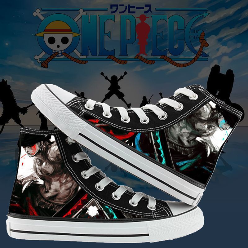 DiY定制春季海贼王帆布鞋