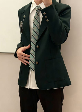 今治图南原创日系学院风三色两粒扣DK制服套装西装衬衫西裤校供感