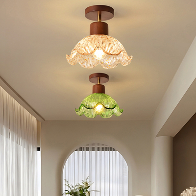 中古风法式花朵玄关吊灯