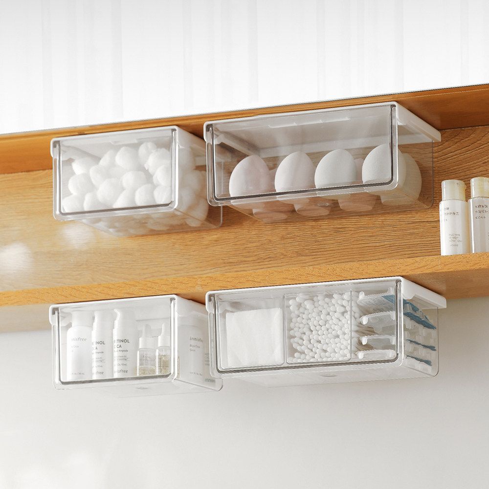 浴室镜柜收纳盒抽屉式卫生间化妆品置物化妆棉片棉签口红收纳神器,收纳整理,壁式收纳盒,淘宝优惠券,粉丝福利购,淘宝优惠卷