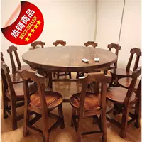 Bàn ghế gỗ carbonized rắn bàn ăn nhanh và bàn ghế khách sạn bàn ăn ban công 99 bàn ghế ngoài trời bàn tròn kết hợp bộ bàn ghế - Nội thất khách sạn ke tivi