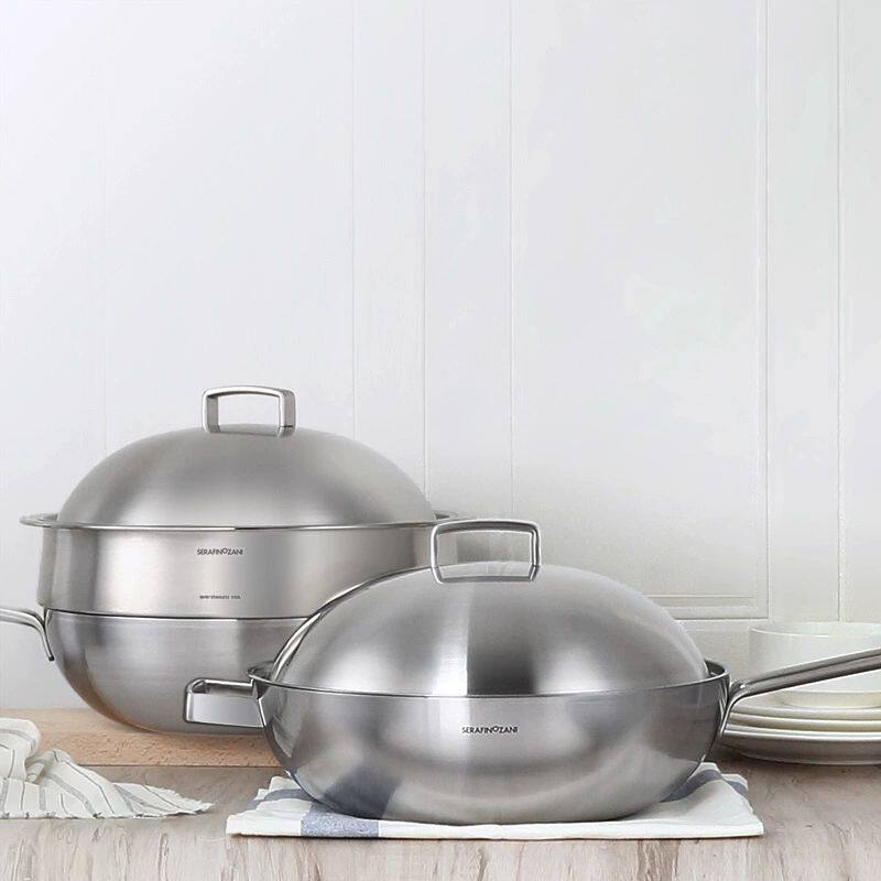 正品意大利尚尼不锈钢百搭蒸笼加厚包子馒头鱼肉类通用型蒸屉一体