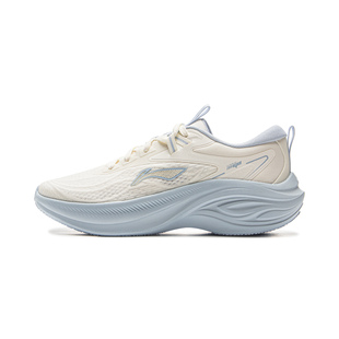 李宁跑步鞋凌波女款秋冬莫兰迪色网面轻便厚底增高减震跳绳跑步鞋