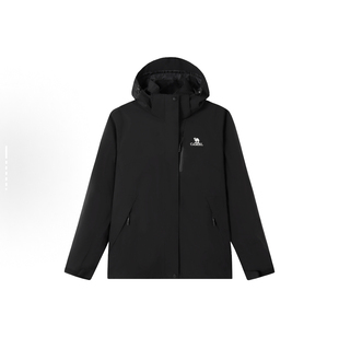 CAMEL骆驼 百搭纯色户外防水防风透气连帽外套保暖防寒可拆卸内胆