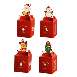 新款圣诞节苹果礼品盒子平安夜卡通创意平安果礼盒圣诞包装纸盒