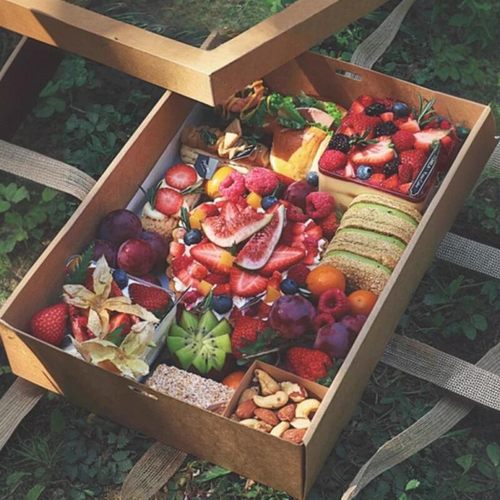 野餐盒一次性牛皮纸包装盒