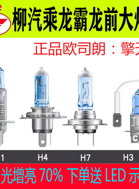 柳汽乘龙H5H7M3T7T5M5霸龙507609远光近光灯泡改装超亮24v货车灯
