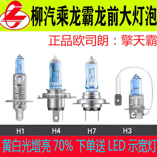 柳汽乘龙H5H7M3霸龙远光近光灯泡