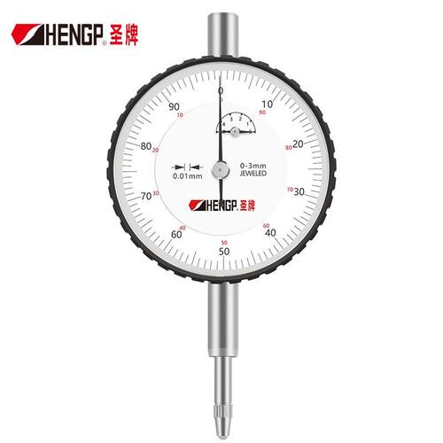 圣牌SHENGP 机械百分表0-5mm 表盘55mm 带钻防震百分表测头磁力指