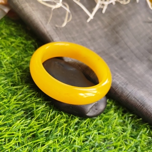 60圈玉镯金灿灿新年送妈妈A货纯天然玉石正品黄龙玉手镯14*7