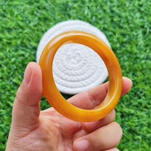 卡55正品假一罚十金黄精品玉镯纯天然玉石官方正品黄龙玉手镯12*9