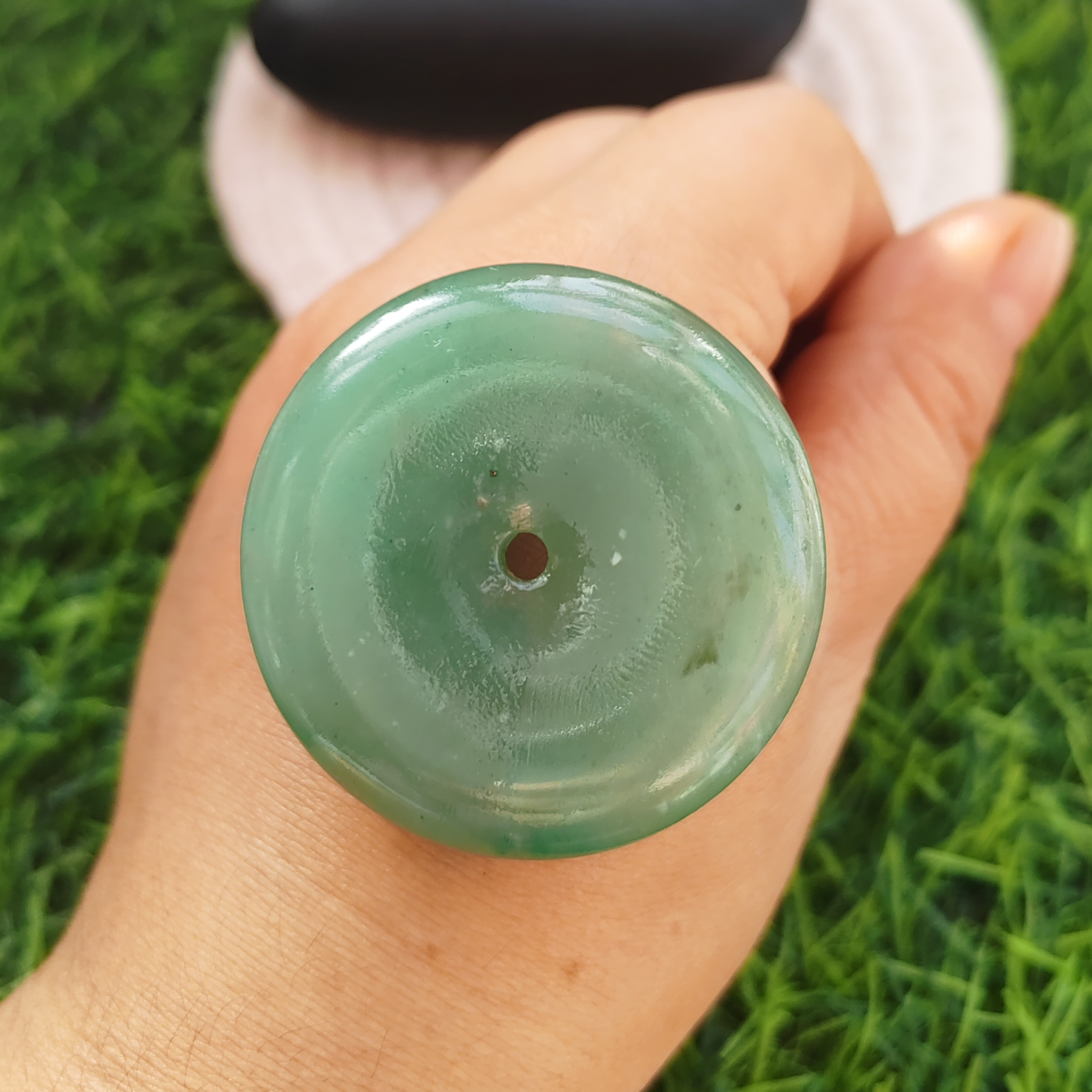 实拍古朴厚重大平安扣纯天然玉石A级正品非洲翠平安扣保真43*9mm