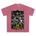 Washed Rose Red Short Sleeves