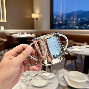 出口德国304不锈钢拉花缸牛奶杯可加热杯咖啡啤酒杯电磁炉家用