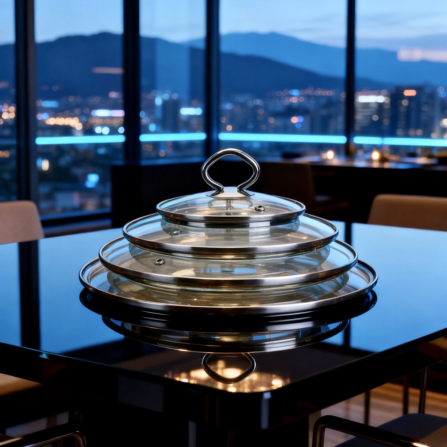 出口加厚304不锈钢手柄防爆可视钢化玻璃锅盖不锈钢边圈盖