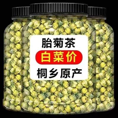 桐乡胎菊特级正品菊花茶去火清热解毒官方旗舰店杭白菊干花中药材