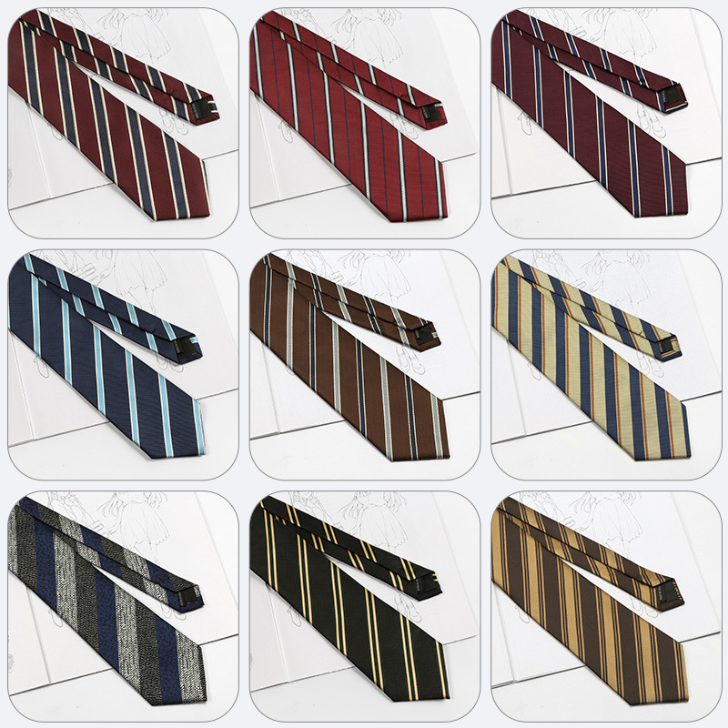 jk领带学院风日系条纹领带制服衬衫配饰校供款手打蓝色dk衣裙百搭