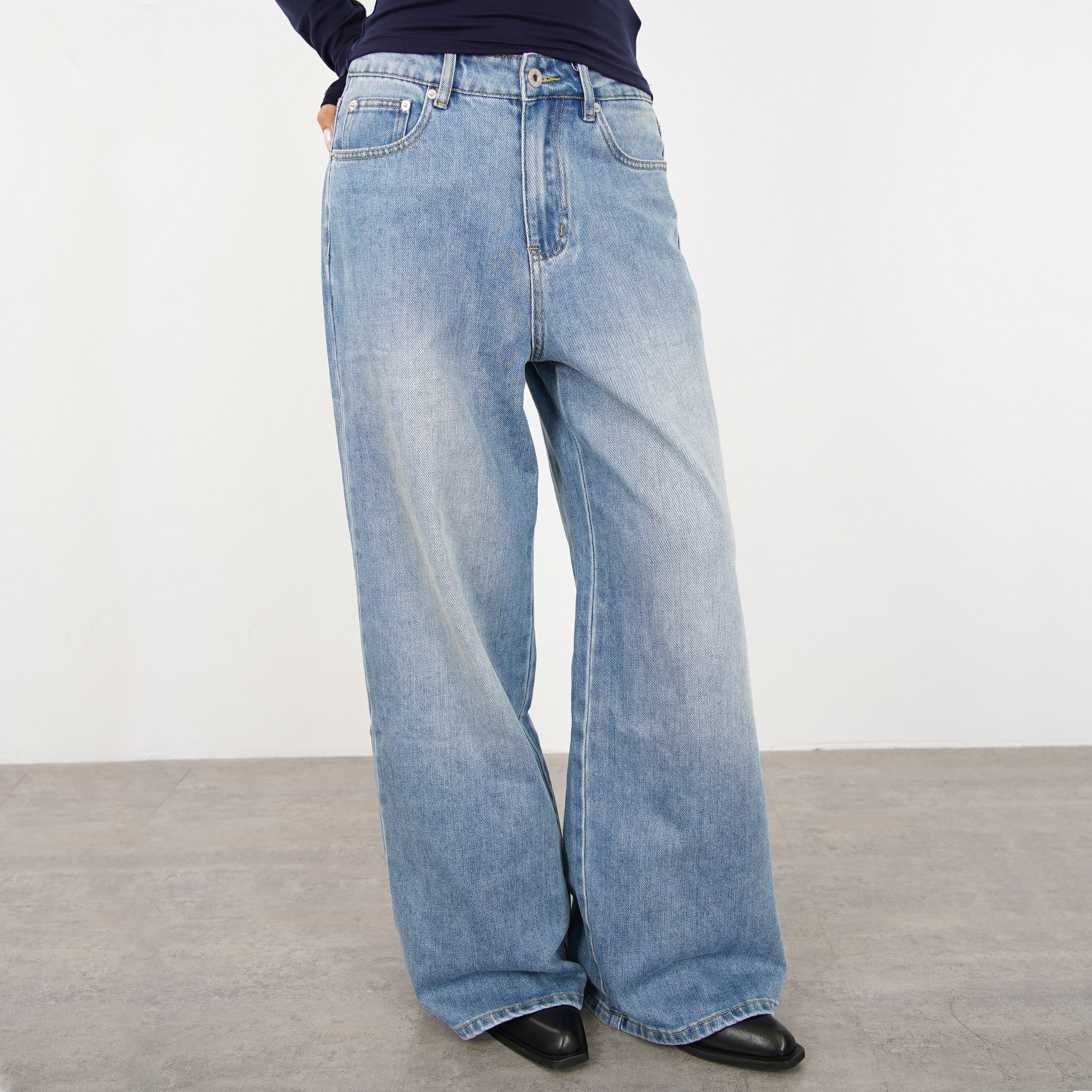 SIRYIN官方店*baggy直筒牛仔裤子