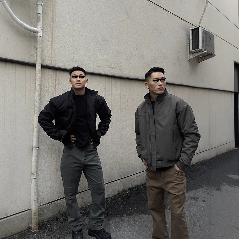 GTAL三防飞行夹克棉服男士春季硬汉穿搭美式工装外套加厚保暖棉衣