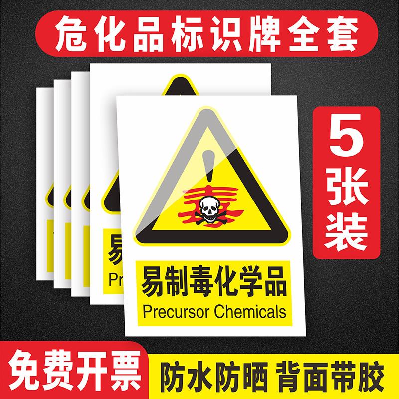危化品危险品化学品仓库危险废物安全警示牌标识贴易制毒易制爆严