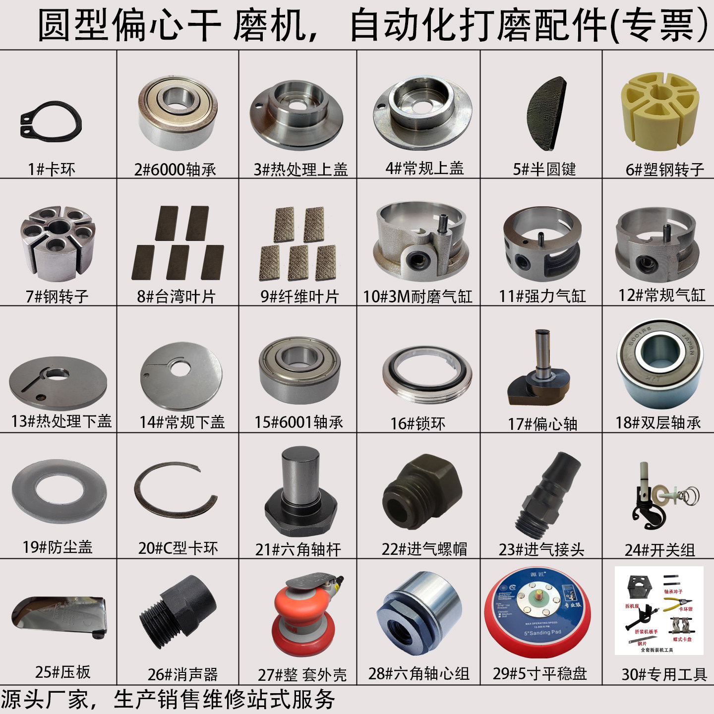 3m气动抛光机轴承叶片转子易损件图片
