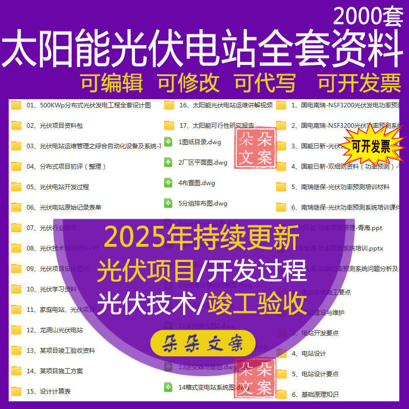 太阳能光伏电站行业报告光伏技术培训PPT光伏项目设计图纸资料