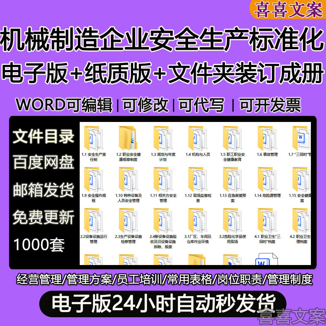 机械制造企业安全生产标准化资料台账安全质量标准化考核评级标准