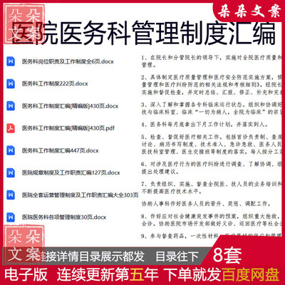 医院医务科管理制度汇编医疗质量安全管理委员会健康教育培训制度