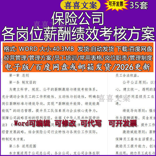 保险公司基层资深员工主管级经理级高管级各岗位薪酬绩效考核方案