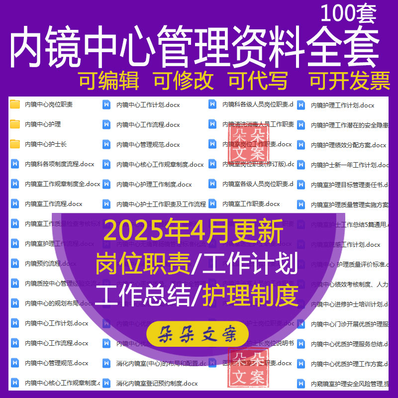 内镜中心工作规章制度流程及优质护理工作方案考核标准岗位职责