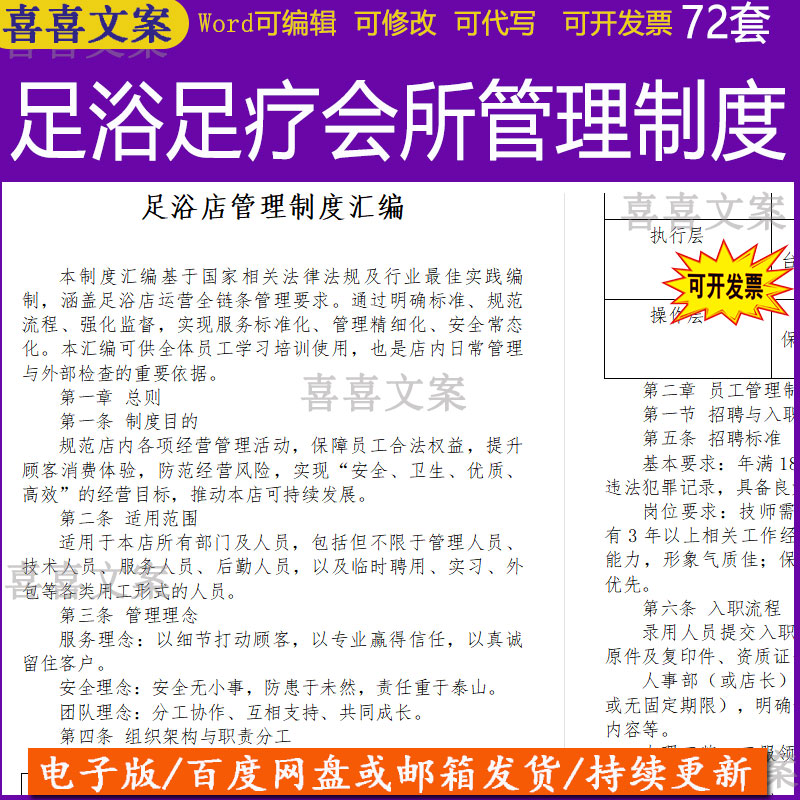 足浴店管理制度汇编流程员工招聘入职管理制度及薪酬福利管理资料