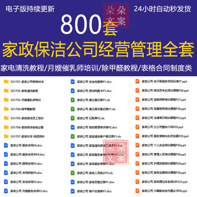 家政保洁公司经营管理资料月嫂催乳师员工培训管理制度流程表格
