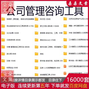 公司管理咨询工具物流与供应链模板库管理咨询工具咨询方法手册