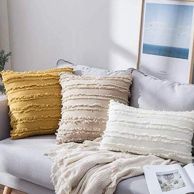 Cotton linen pillowcase sofa cushion pillowcase cover