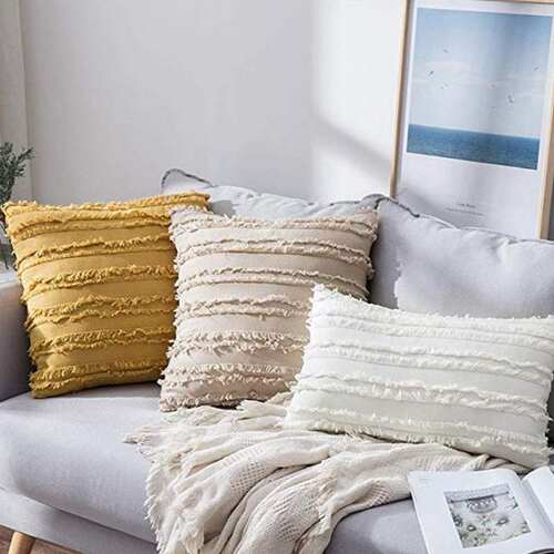 Cotton linen pillowcase sofa cushion pillowcase cover