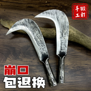 手工锻打砍柴刀户外坎刀老式苗家刀山刀农用劈柴砍树砍竹割草镰刀