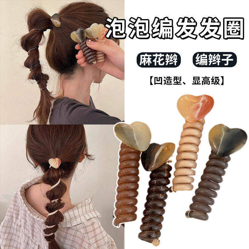 复古泡泡头绳不勒发无扎痕