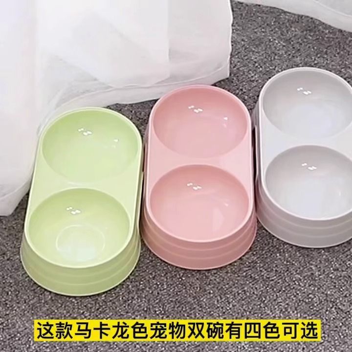 狗盆宠物碗双碗饭盆猫食盆小型犬猫咪狗碗用品实用耐用设计