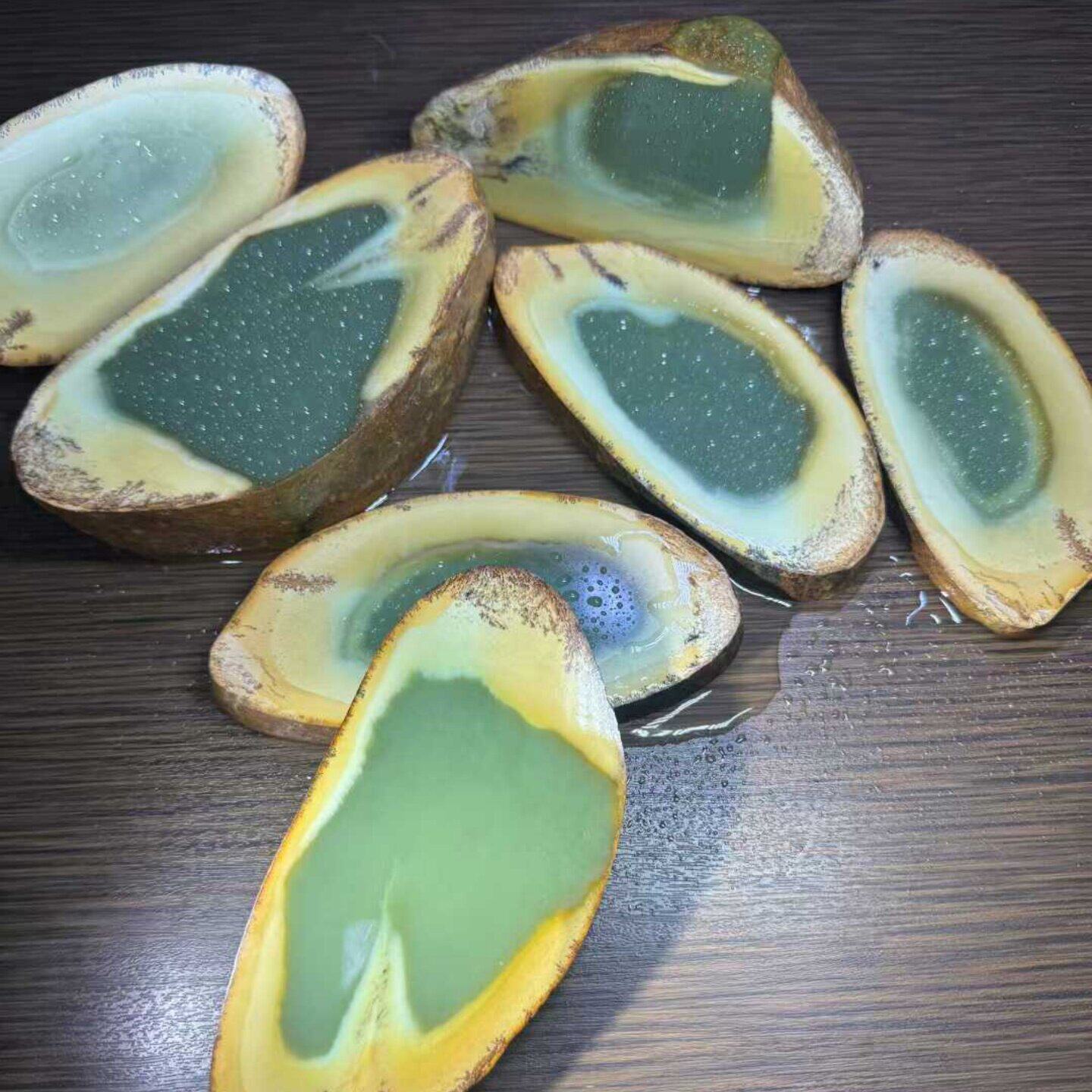 定金工厂原石毛料黄绿带皮析木河磨玉籽料椴树林和田玉定制