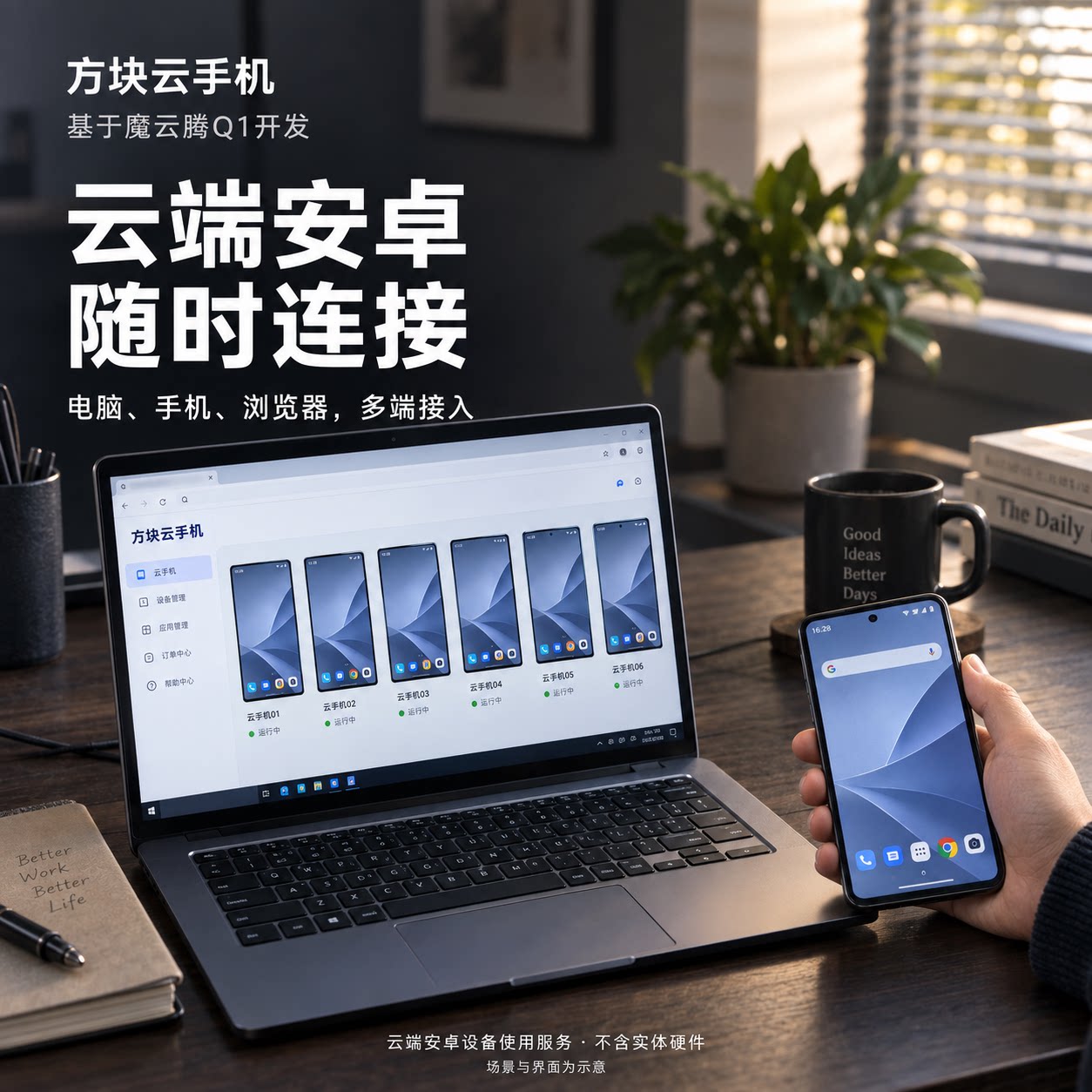 云手机魔云腾Q1租用小红书短剧抖音短视频游戏摩云藤云手机Tiktok