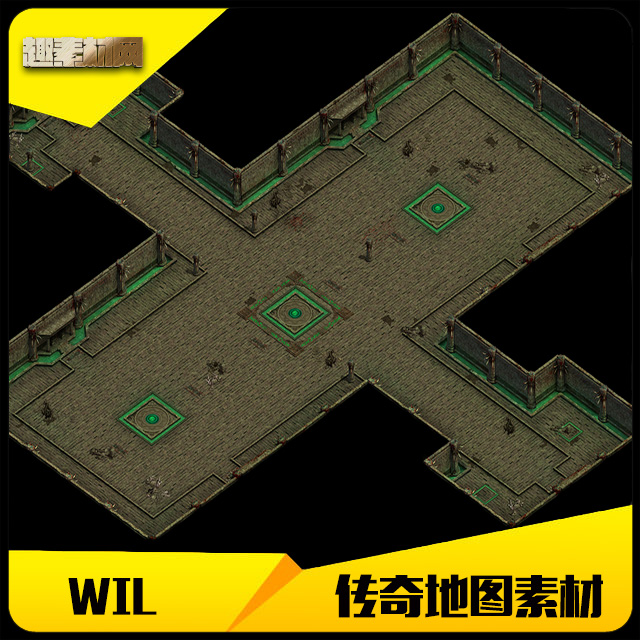 传奇地图素材高清真彩玛雅地宫完整封边-DT386
