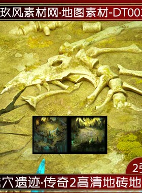 传奇地图素材 龙穴遗迹2张高清地砖地图 完整封边-DT003