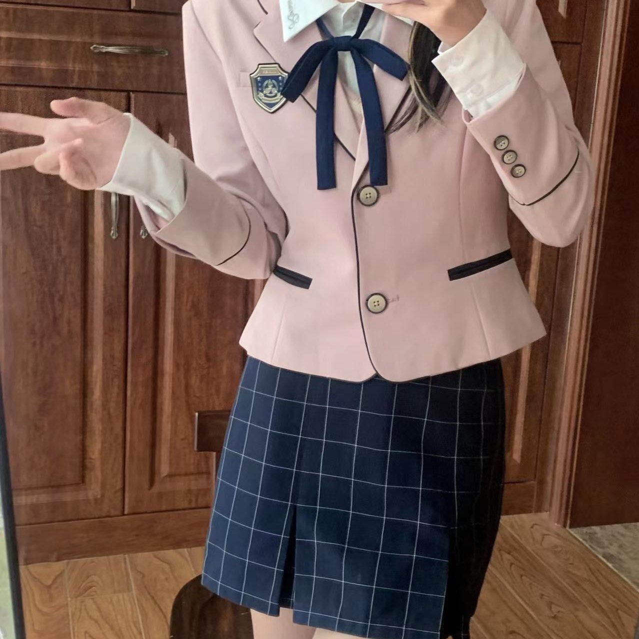 实拍现货 江南道学院风西装套jk韩式制服套装秋季新款学院风学生
