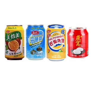 美怡美芒果汁饮料310ml*6罐 马蹄爽果肉果粒燕窝百香果汁饮品包邮