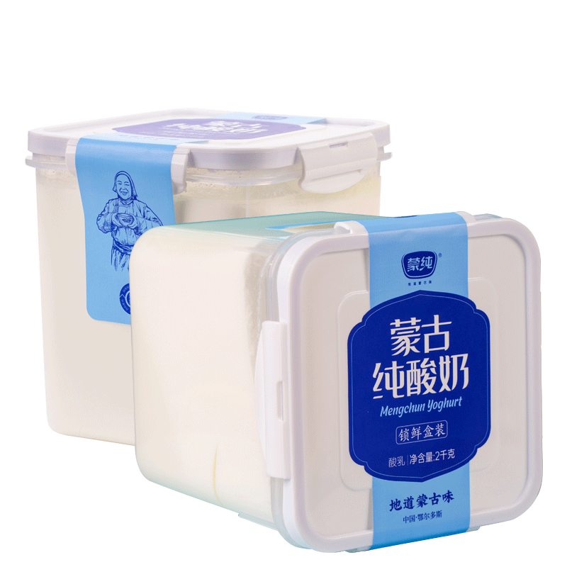 【4桶装】无添加糖蒙纯纯酸奶