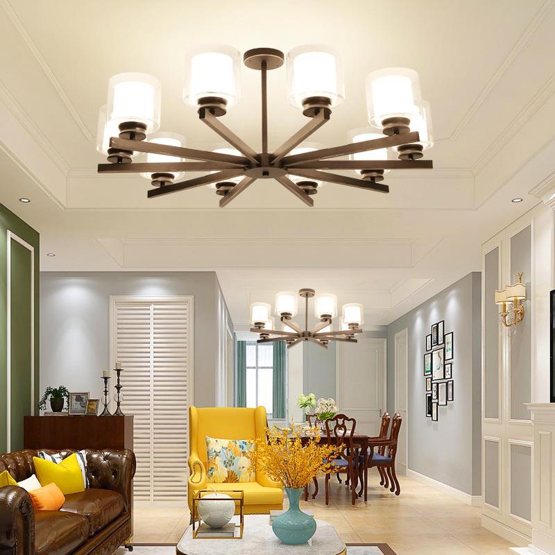 北欧风格灯具 美式铁艺客厅吊灯 现代简约卧室灯创意时尚餐厅灯具