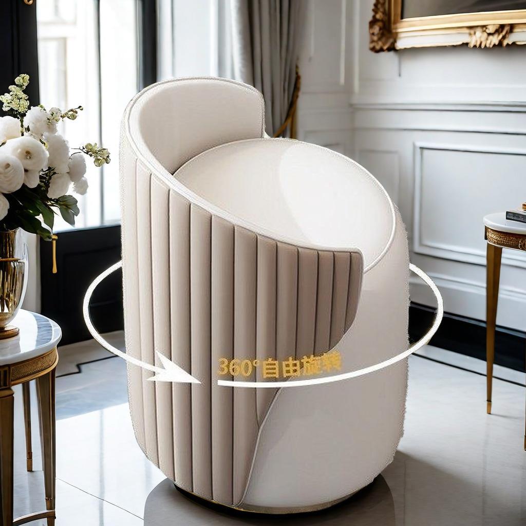 化妆凳梳妆凳轻奢网红卧室女生梳妆台圆凳ins风家用靠背化妆椅子