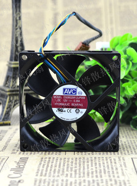 原装 奇宏/AVC 8025 12V 0.35A DS08025R12UP059 4针PWM调速风扇