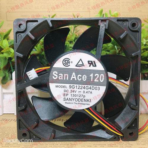 原装三洋 SANYO 9G1224G4D03 12025 12CM 24V 0.47A 散热风扇