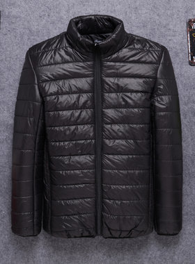蓝色初中生羽绒服男款超薄棉袄
